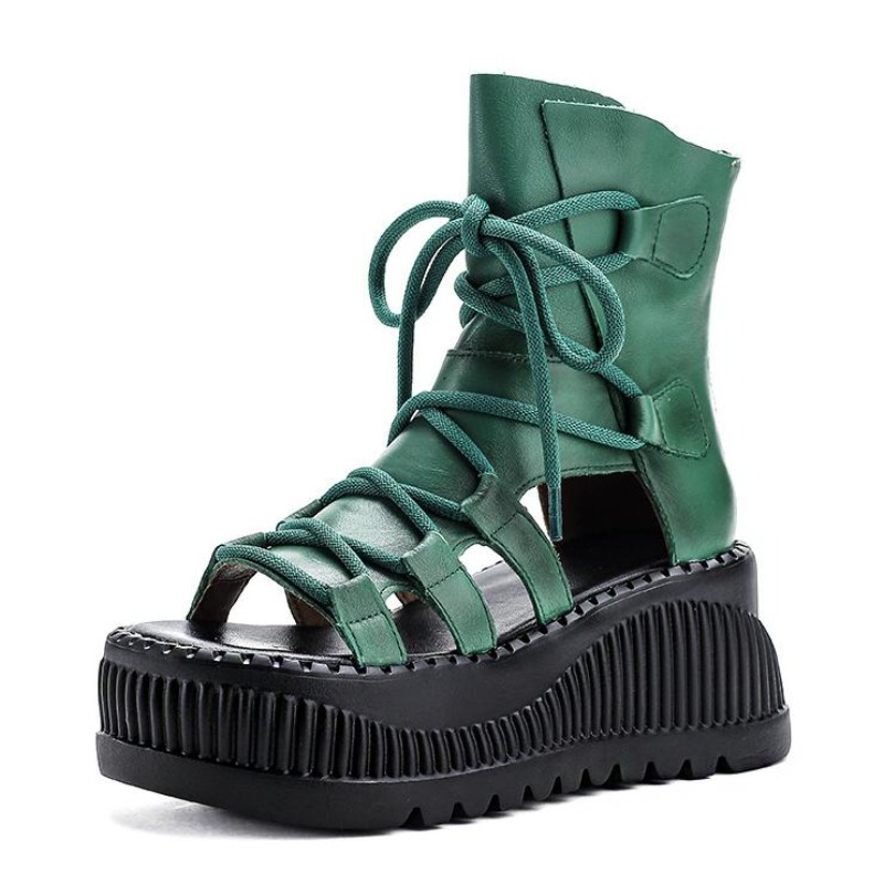 Ethnic Fashion Women - 8CM etnik inek hakiki deri ayak